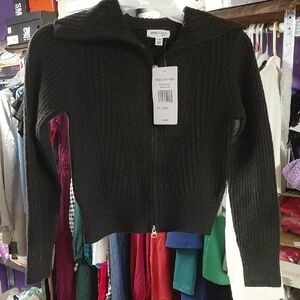 Girls Full Zip Sweater.